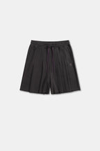 UNLIMITED MOTE Multi-Pleated Drawstring Raw-Hem Shorts