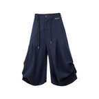 RELABEL Tencel-Acetate Ruched Oversized Shorts