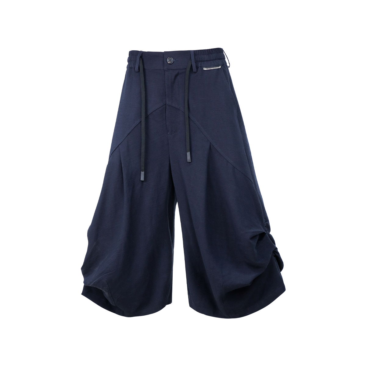 RELABEL Tencel-Acetate Ruched Oversized Shorts