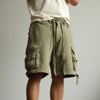 NEIGBORL Utility Multi-Pocket Drawstring Sweat Shorts