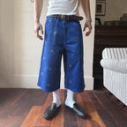 TRECLUB Embroidered Wide-leg Shorts