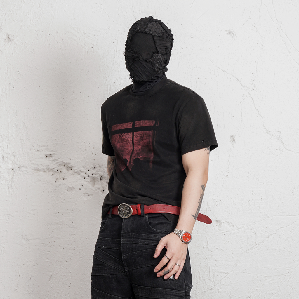 UNDERWATER Washed Distressed Graphic T-Shirt
