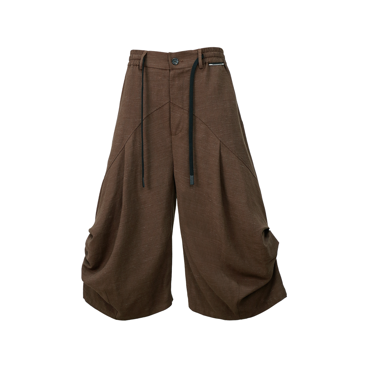 RELABEL Tencel-Acetate Ruched Oversized Shorts