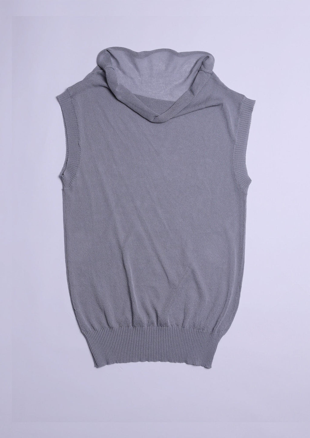 KADAKADA Retro Cowl-Neck Knited Sleeveless T-Shirt