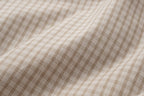 ALVNG AR ANTS Asymmetrical Snap Placket Mini Check Half Shirt