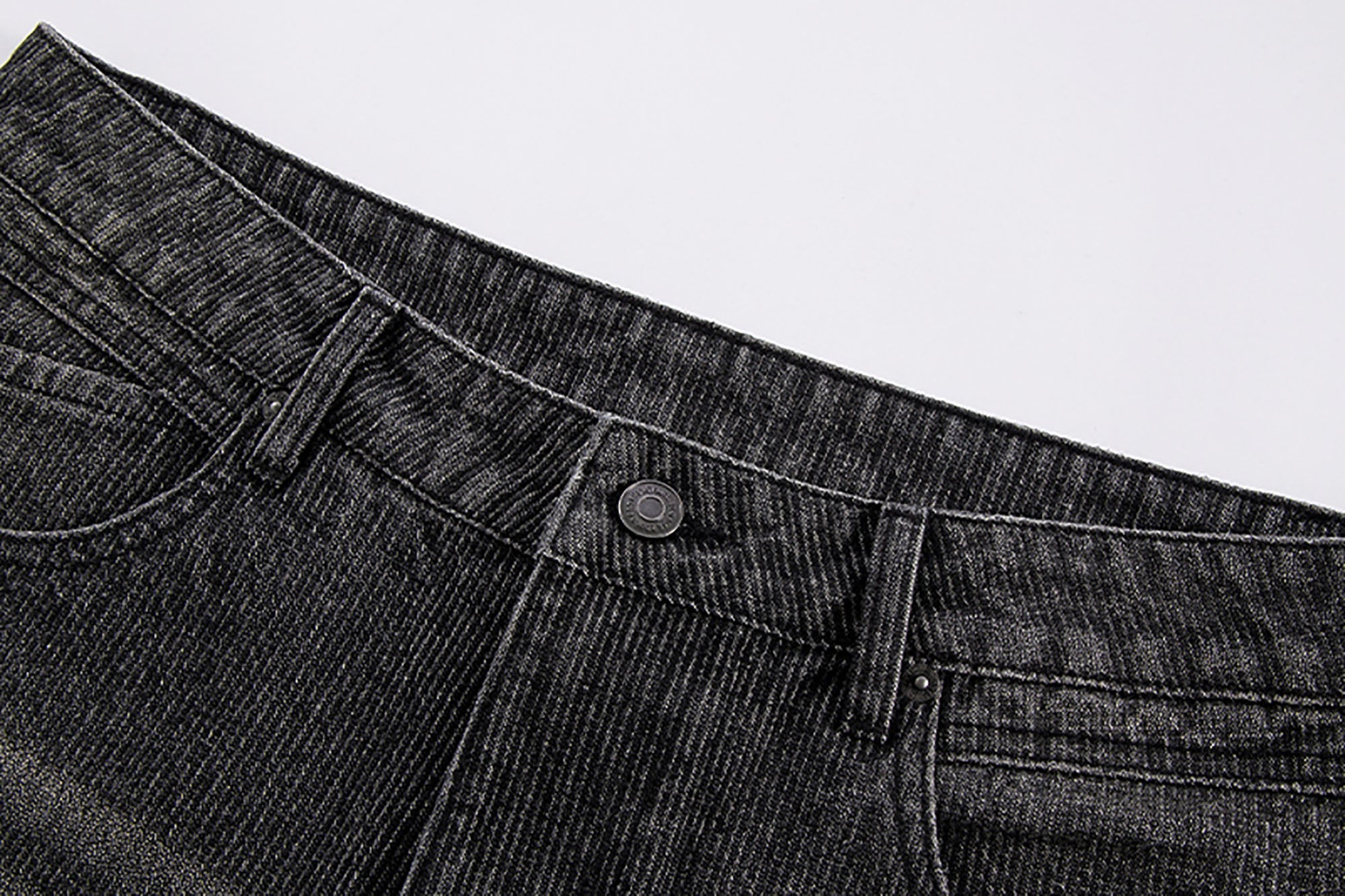 F2CE Retro Corduroy Logo Embroidery Straight-Leg Jeans