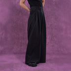 CLP Striped Pleated Wide-Leg Trousers