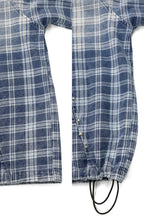 RELABEL Plaid Rivet Paneled Faded Hoodie