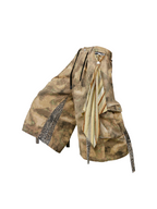 RELABEL Detachable Scarf Camo Leopard Panel Oversized Shorts