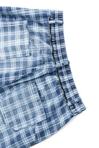 RELABEL Washed Plaid Paneled Oversized Jeans
