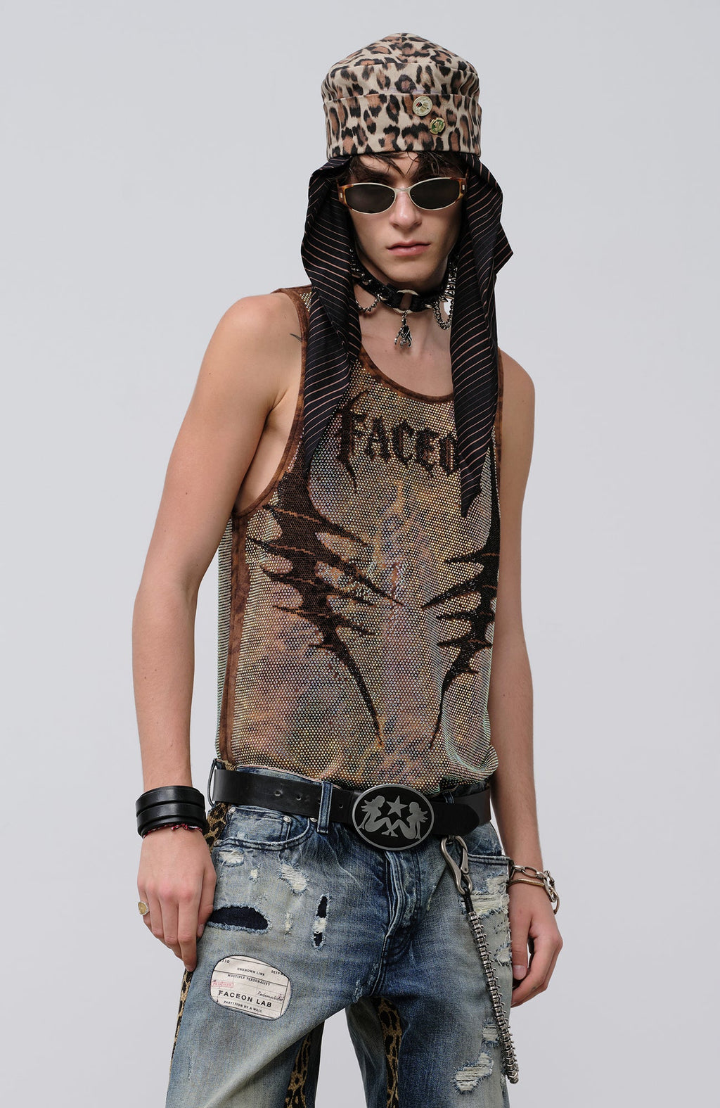 FACEONLAB Venom Diamond Punk Tank Leopard