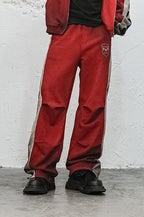 UNDERWATER Skeleton Distressed Contrast Panel Sweatpants