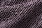 ALVNG AR ANTS Contrast Collar Waffle Knit Polo Shirt