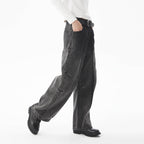 ERROR CODE ROBOT Middle Spliced Faded Jeans