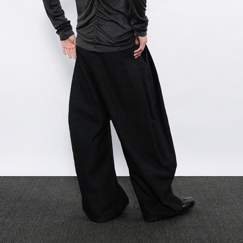 7440 37 1 Symmetrical Pleats Drop-Crotch Jeans