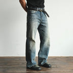 NEIGBORL Washed Distressed Flared Jeans