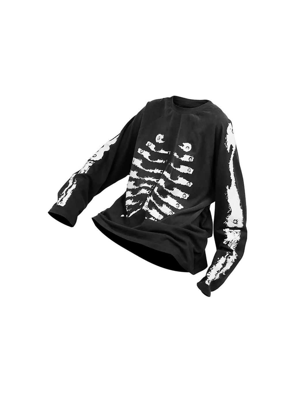 RELABEL Skeleton Graphic Rivet Long-Sleeve Tee