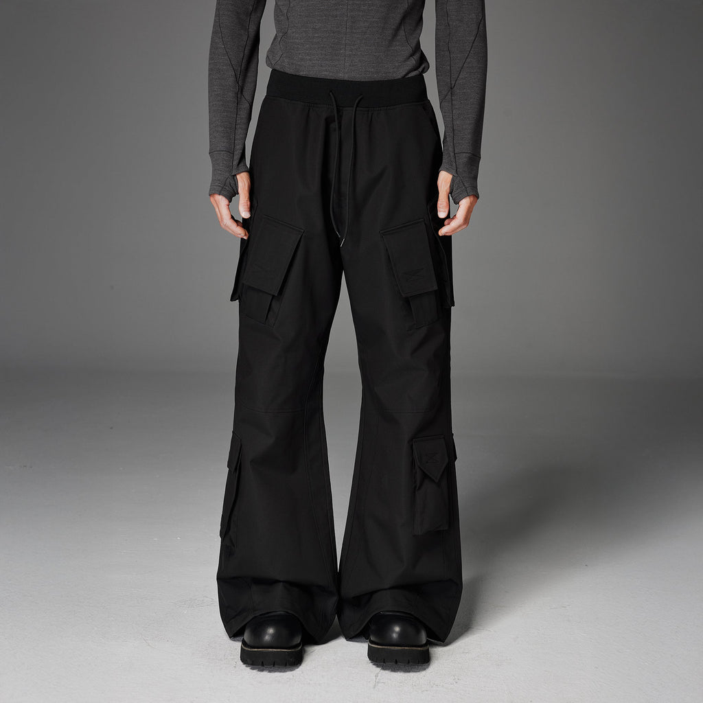 CATSSTAC Multi-Pocket Paneled Drawstring Cargo Pants