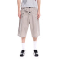 WHISTLEHUNTER Plaid Double-Waist Strap Shorts
