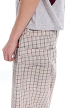 WHISTLEHUNTER Plaid Double-Waist Strap Shorts