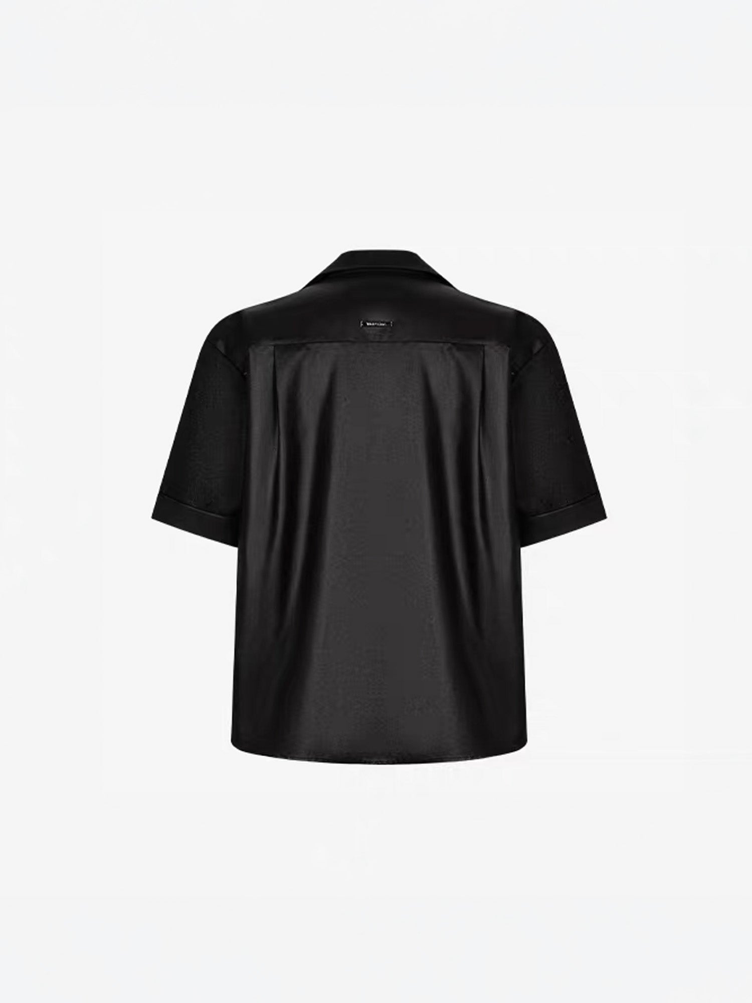 TIWILLTANG Draped Camp-Collar T Shirt