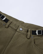 F2CE Asymmetrical Crinkled Cargo Pants