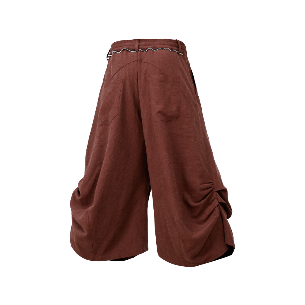 RELABEL Ruched Tencel-Acetate Oversized Shorts