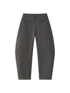 OPICLOTH Retro Curved-Cut Tailored Pants