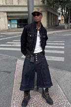 STEEPC Double-Knee Raw Denim Short