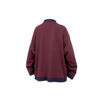 RELABEL Contrast Layered Henley Long-Sleeve Tee