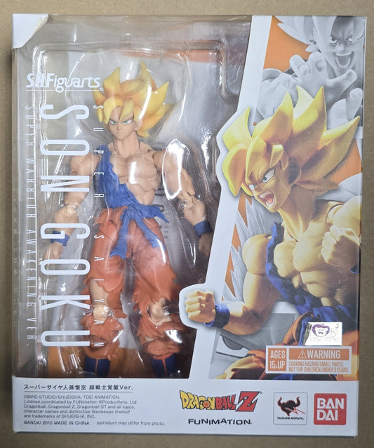 *Open Box* S.H. Figuarts Dragon Ball Z Super Saiyan Son Goku (Super Warrior Awakening Ver.) Action Figure