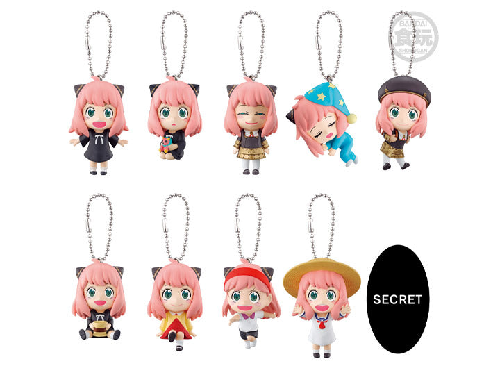 Bandai Shokugan SD Mascot Keychains Spy x Family Anya Trading Figure Sealed Box of 10