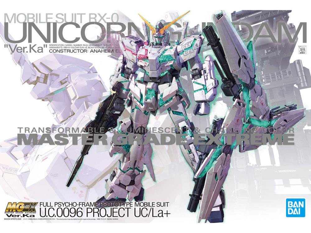 Gundam 1/100 MGEX MG Extreme Gundam Unicorn RX-0 Unicorn Gundam Ver Ka. 40th Anniversary Model Kit
