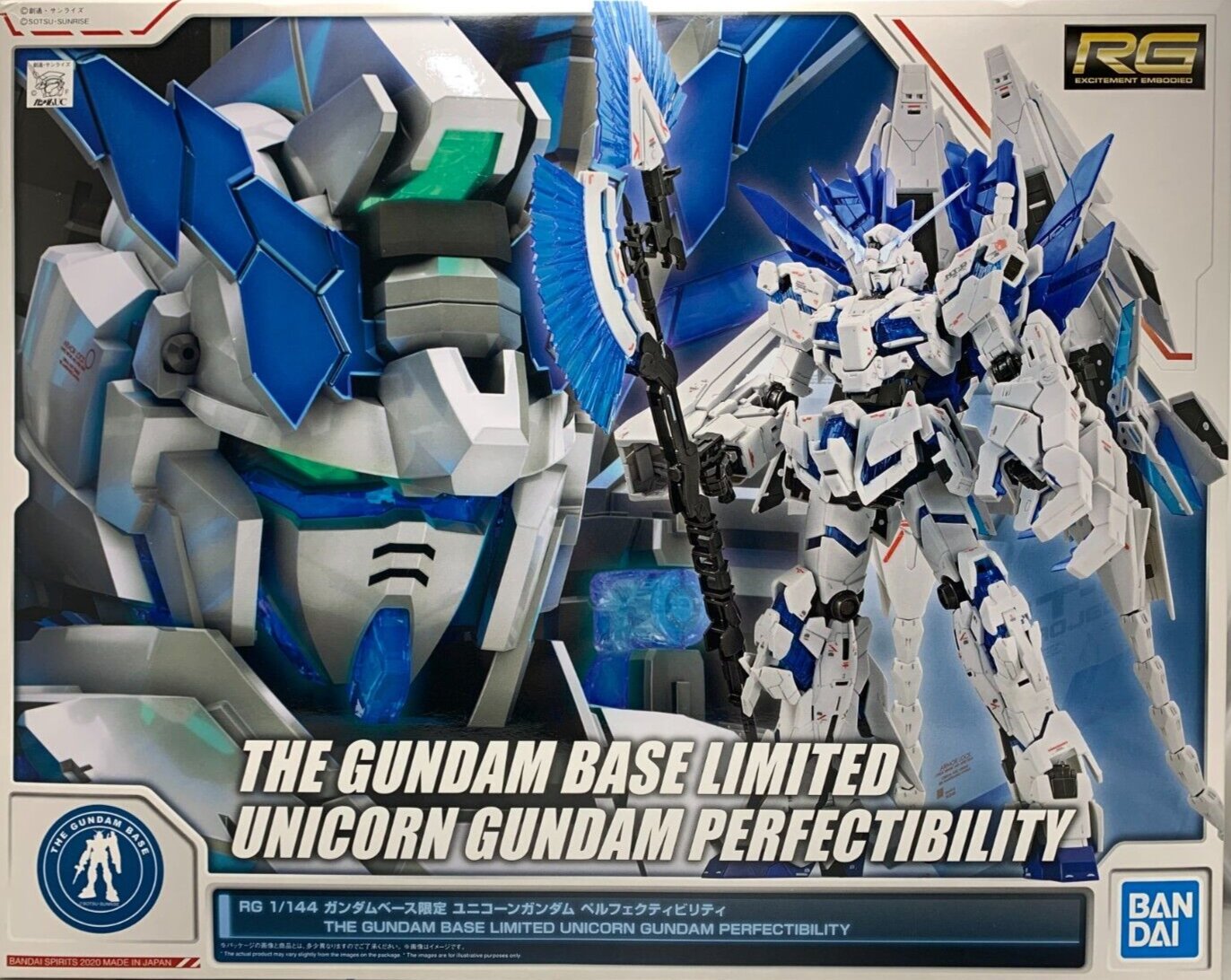 Gundam 1/144 RG Unicorn Gundam Perfectibility The Gundam Base Limited Model Kit Exclusive