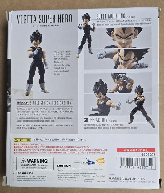 *Open Box* S.H. Figuarts Dragon Ball Z Vegeta Super Hero Action Figure