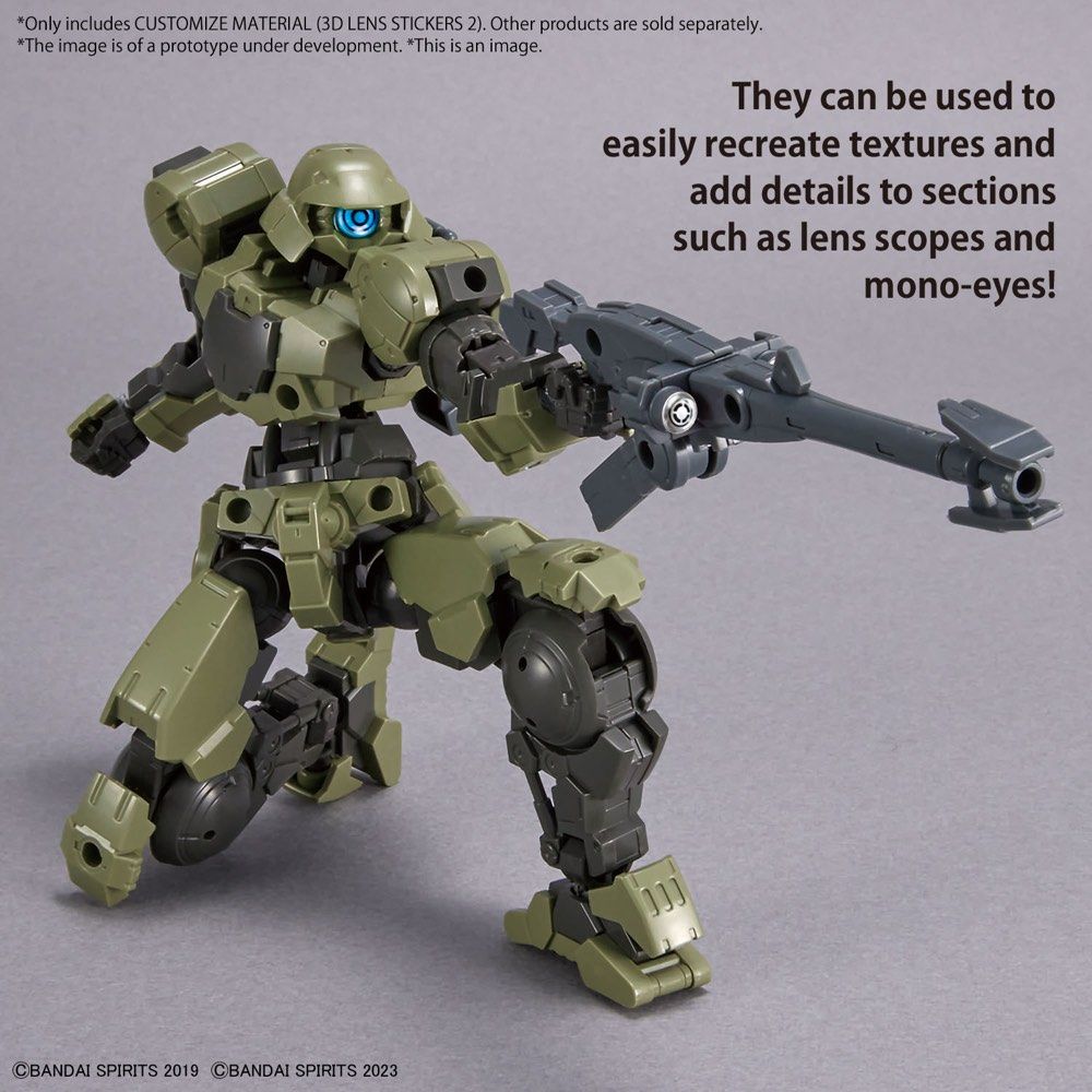 Bandai 30 Minutes Missions 30MM HG Gundam 1/144 Customize Material #06 3D Lens Stickers 2 Model Kit