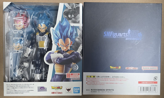 *Open Box* S.H. Figuarts Dragon Ball Z Super Saiyan God Super Saiyan Vegeta 15th Anniversary Ver. Action Figure