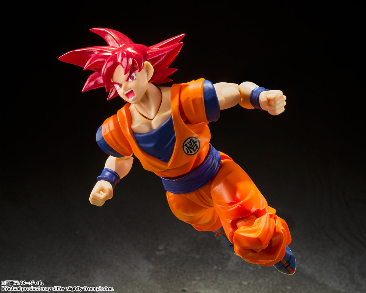 S.H. Figuarts Dragon Ball Super Saiyan God Goku (Saiyan God Instilled With the Light of Righteous Hearts) Action Figure