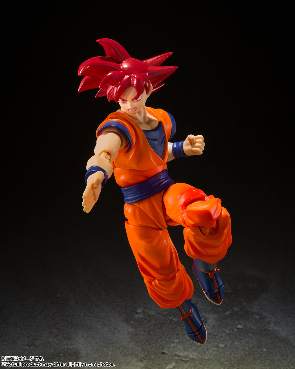 S.H. Figuarts Dragon Ball Super Saiyan God Goku (Saiyan God Instilled With the Light of Righteous Hearts) Action Figure