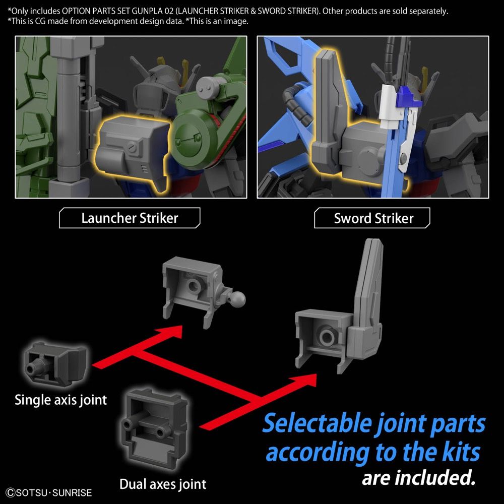 Gundam 1/144 Gunpla Option Parts Set 02 (Launcher Striker & Sword Striker) Model Kit