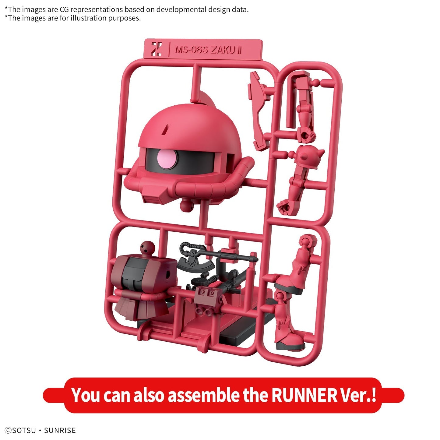 Gundam 1/1 Gunpla-Kun CharZaku-Kun DX Set (With Runner Ver. Recreation Parts) Model Kit