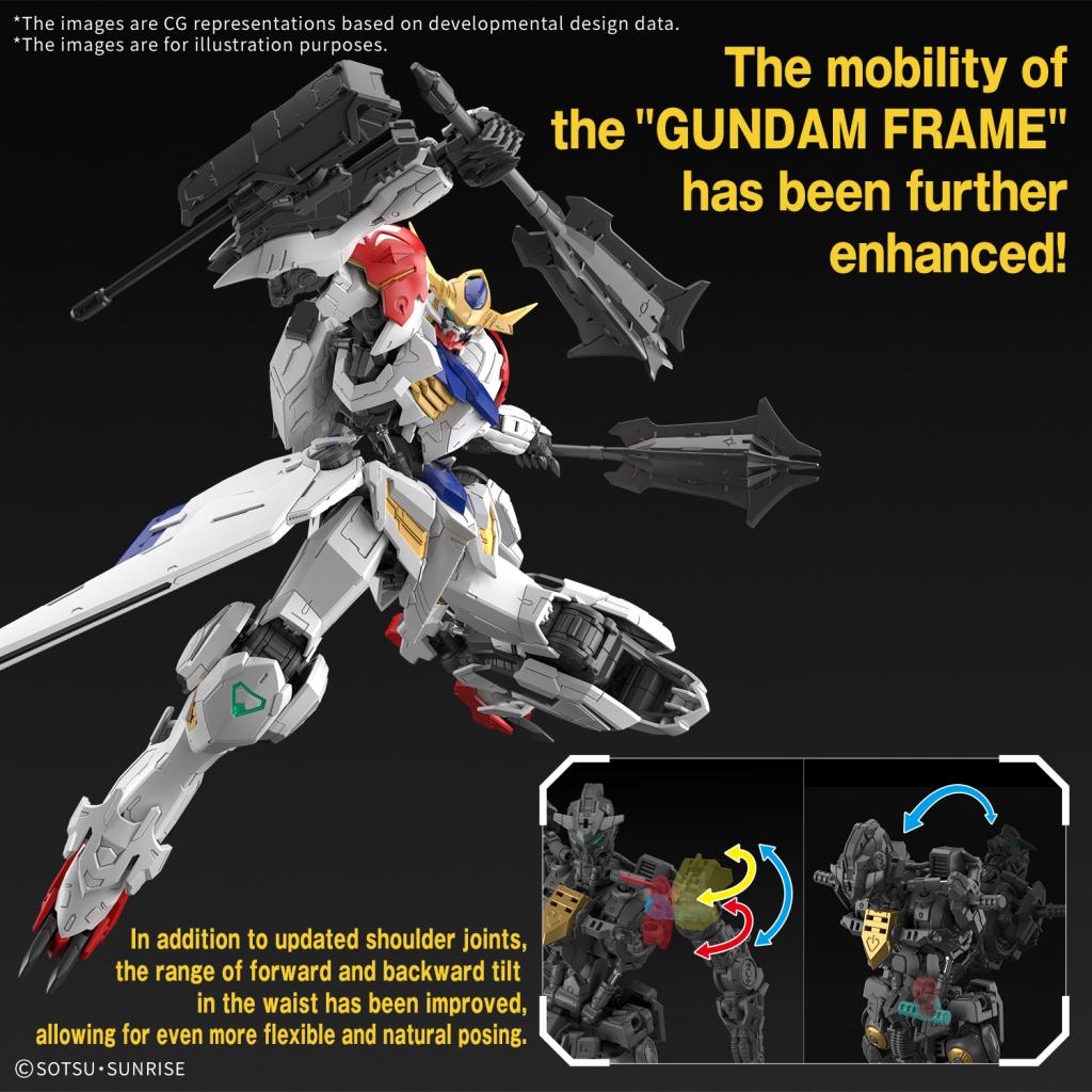 Gundam 1/100 MG IBO ASW-G-08 Gundam Barbatos Lupus Iron Blooded Orphans Model Kit