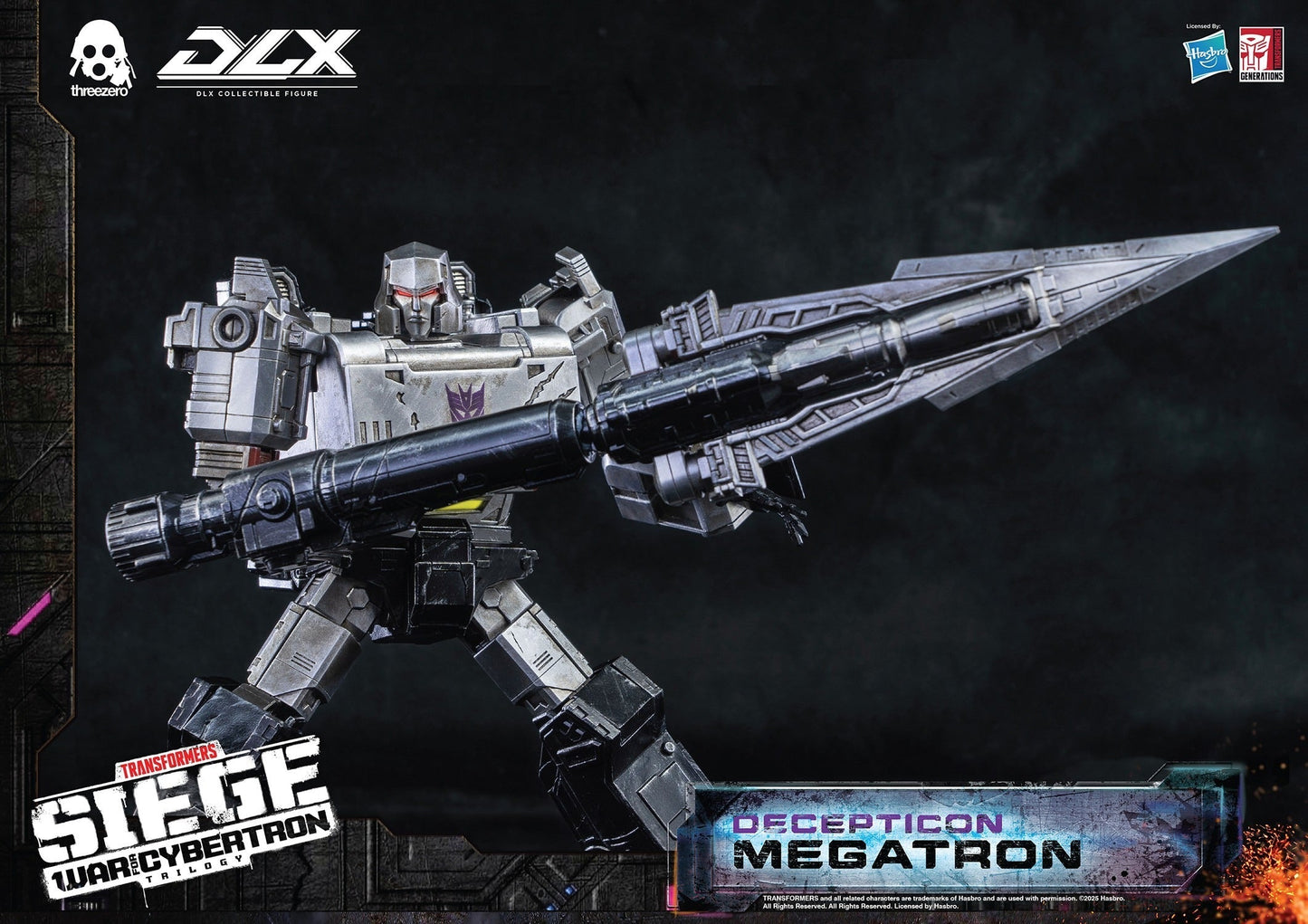 ThreeZero Transformers War for Cybertron Trilogy Megatron DLX Scale Figure