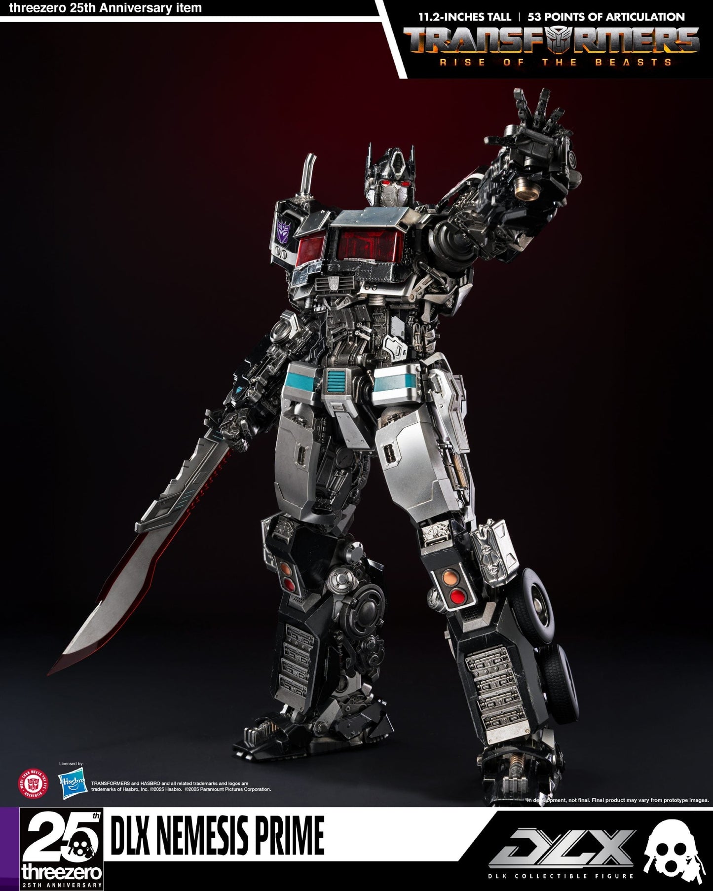 ThreeZero Transformers: Rise of the Beasts Nemesis Prime DLX Action Figure