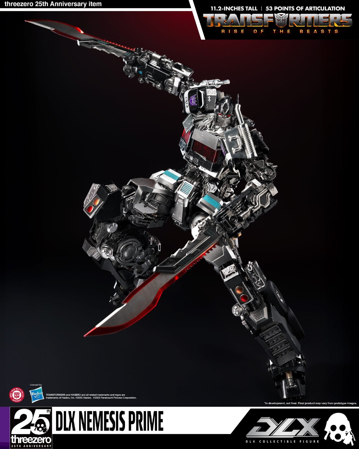 ThreeZero Transformers: Rise of the Beasts Nemesis Prime DLX Action Figure