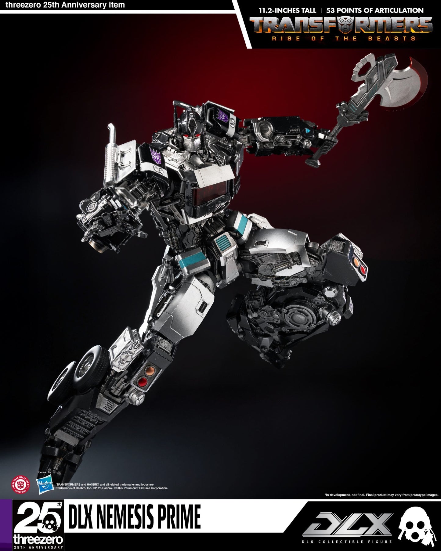ThreeZero Transformers: Rise of the Beasts Nemesis Prime DLX Action Figure
