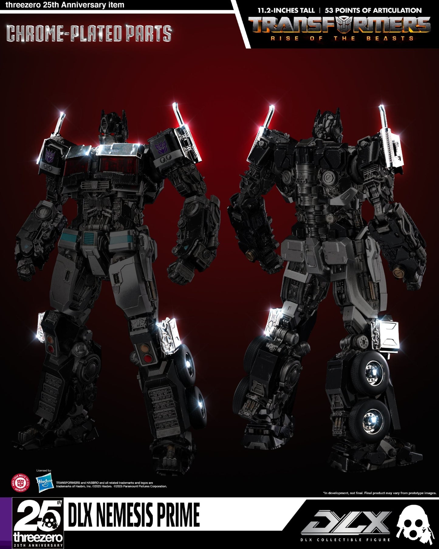 ThreeZero Transformers: Rise of the Beasts Nemesis Prime DLX Action Figure