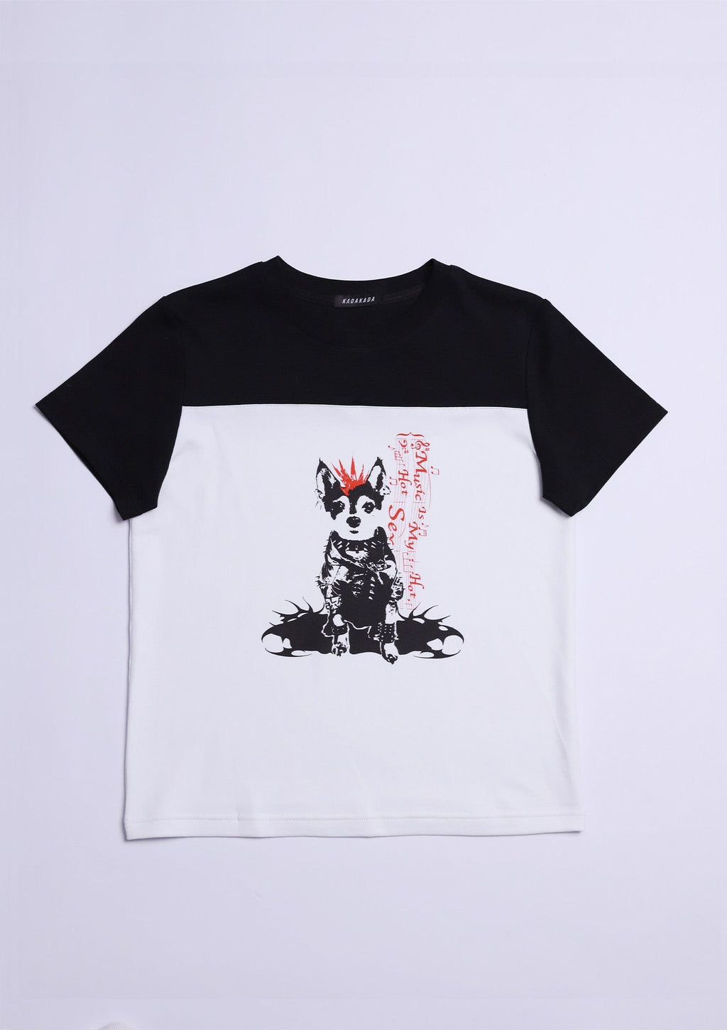 KADAKADA Punk Pup Graphic Spliced T-Shirt