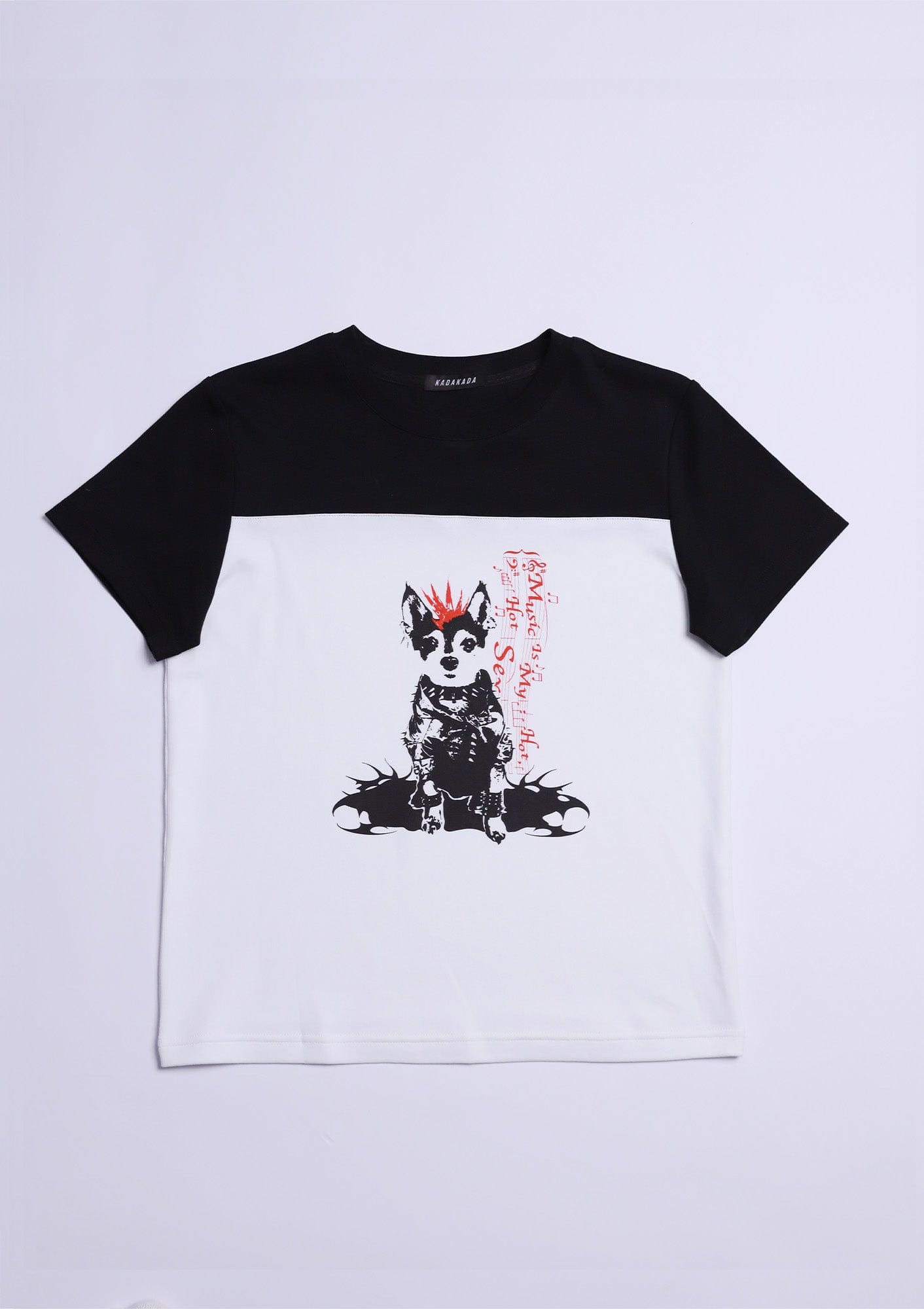 KADAKADA Punk Pup Graphic Spliced T-Shirt