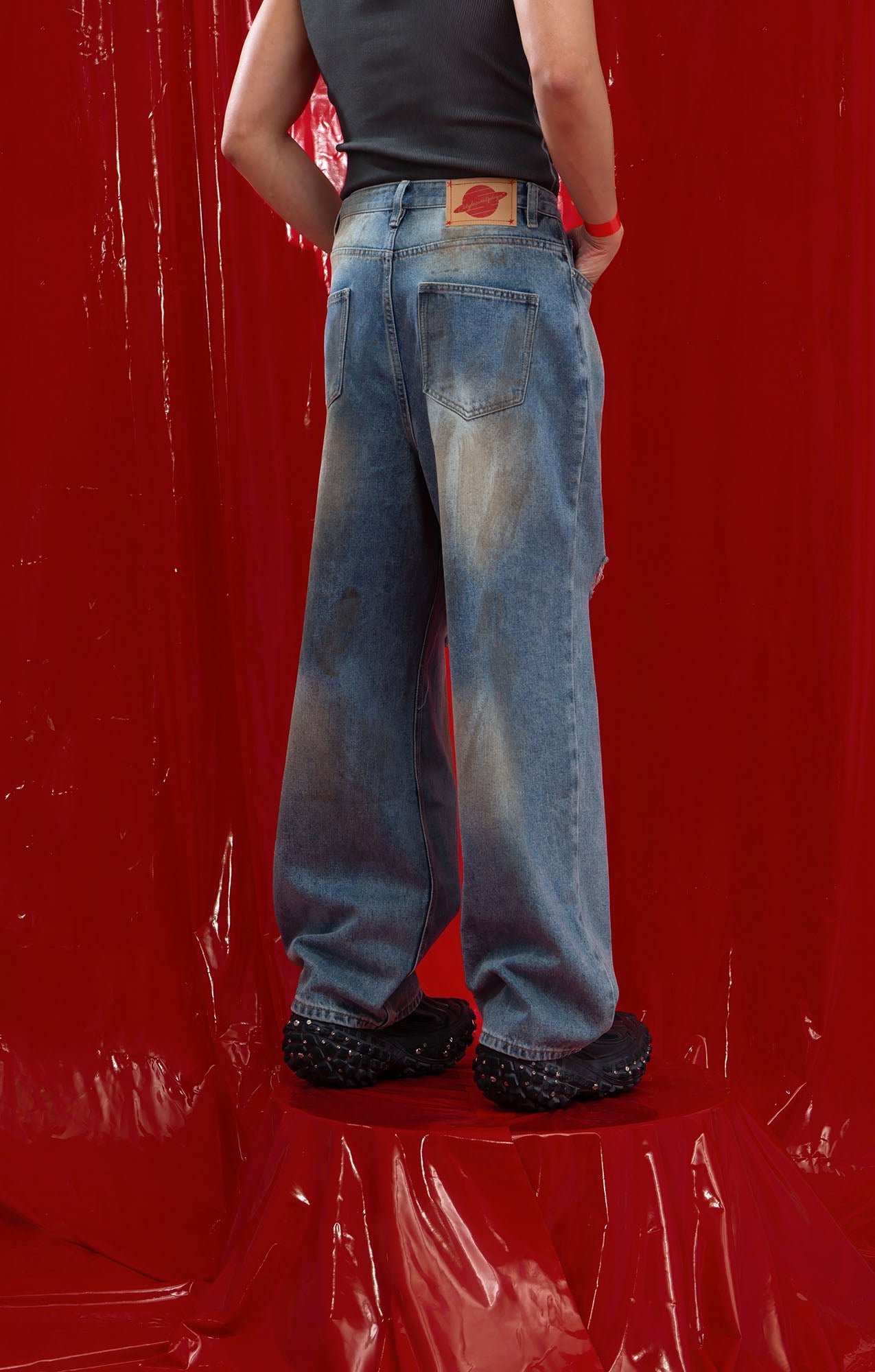 CLP Distressed Ripped Brushed Jeans